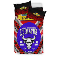 Mate Ma'a Tonga Bedding Set Leimatu'a Bulls Creative Style Red NO.1 LT8 - Wonder Print Shop