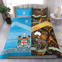 Australia Aboriginal And Fiji Tapa Bedding Set Together LT8 - Wonder Print Shop