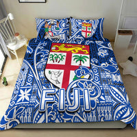 Fiji Bedding Set Tapa Patterns Blue And White Style LT6 - Wonder Print Shop