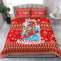 Hawaii Christmas Santas Surf Mele Kalikimaka Bedding Set LT2 - Wonder Print Shop