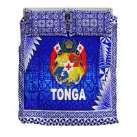 Tonga Coat Of Arms Bedding Set Simplified Version Blue LT8 - Wonder Print Shop