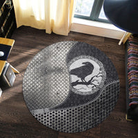 viking-carpet-black-crow-sitting-on-branch-of-an-oak-tree-round-carpet