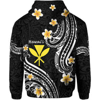Hawaii Hoodie Black Polynesian Line Style - Wonder Print Shop