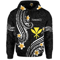 Custom Hawaii Hoodie Black Polynesian Line Style - Wonder Print Shop