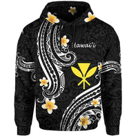 Hawaii Hoodie Black Polynesian Line Style - Wonder Print Shop