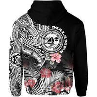 Vanuatu Malampa Province Hoodie Hibiscus Tribal Polynesian Tattoo Ver Black - Wonder Print Shop