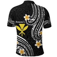 Hawaii Polo Shirt Black Polynesian Line Style - Wonder Print Shop