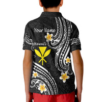 Custom Hawaii Polo Shirt Black Polynesian Line Style - Wonder Print Shop