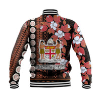 Custom Personalised Fiji Baseball Jacket Tagimoucia Mixed Black Tapa Style LT9 - Wonder Print Shop