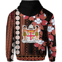 Fiji Hoodie Tagimoucia Mixed Black Tapa Style - Wonder Print Shop