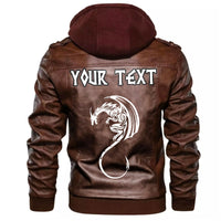 (Custom) Wonder Print Shop - White Winged Dragon Spirit Of Celts Leather Jacket RLT12 - Wonder Print Shop