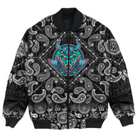 Viking Bomber Jacket Boar with Bandana Paisley Style RLT12 - Wonder Print Shop