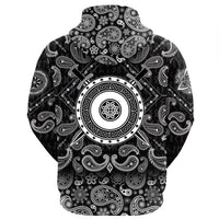 Viking Hoodie Board Of With Crossed Swords with Bandana Paisley Style RLT12 - Wonder Print Shop