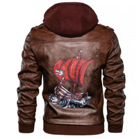 Viking Boat Drakkar Art Leather Jacket RLT12 - Wonder Print Shop