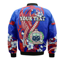 (Custom Personalised) Special Samoa FAST Party Bomber Jacket Tribal Samoan Hibiscus Design LT9 - Wonder Print Shop