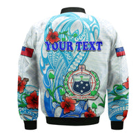 (Custom Personalised) Special Samoa HRPP Party Bomber Jacket Tribal Samoan Hibiscus Design LT9 - Wonder Print Shop