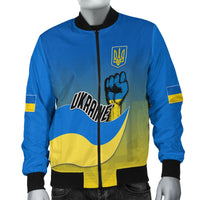 (Custom Personalised) Ukraine Bomber Jacket National Flag Style - Wonder Print Shop