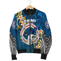 Northern Mariana Islands Women Bomber Jacket Independence Day LT16 - Wonder Print Shop