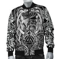 Viking Bomber Jacket Valknut and Dragon Tattoo RLT12 - Wonder Print Shop