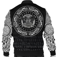 Viking Men's Bomber Jacket - Huginn and Muniin With Mjolnir RLT12 - Wonder Print Shop