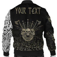 (Custom) Viking - Bomber Jacket Three Skull Of Viking RLT12 - Wonder Print Shop
