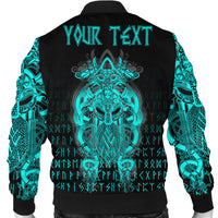 (Custom ) Viking Tyr Tattoo Cyan Bomber Jacket RLT12 - Wonder Print Shop