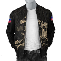 Haiti Bomber Jacket Polynesian Neg Maron - Wonder Print Shop