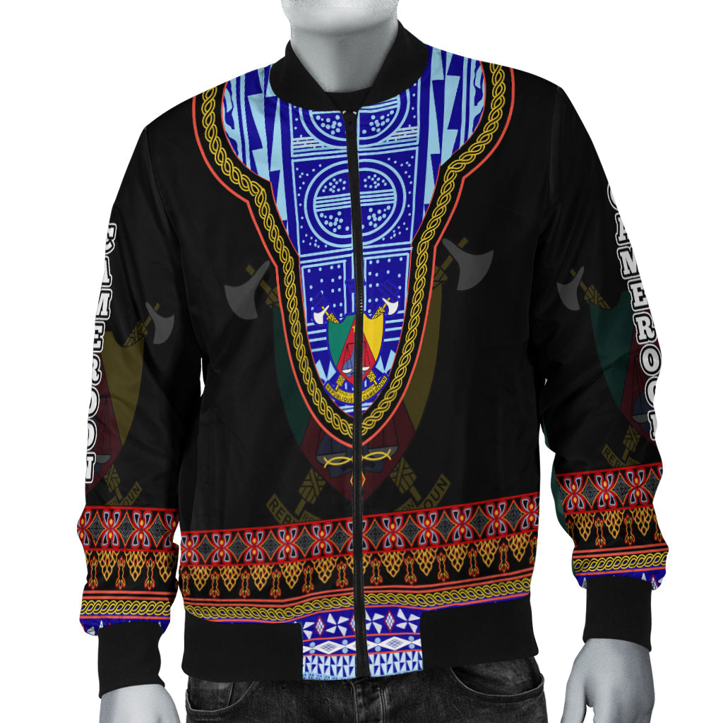 custom-personalised-cameroon-bomber-jacket-atoghu-pattern-black-style
