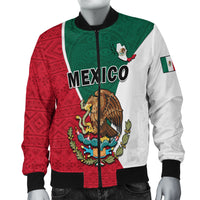 (Custom Text and Number) Mexico Bomber Jacket Mexican Aztec Pattern - Wonder Print Shop