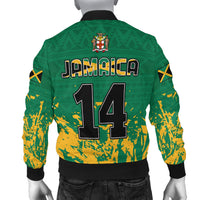 Jamaica Athletics Bomber Jacket Jamaican Flag With African Pattern Sporty Style - Wonder Print Shop