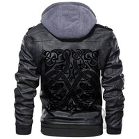 Viking Broa Style Art Celtic Art Celtic Symbols Tattoo Leather Jacket RLT12 - Wonder Print Shop