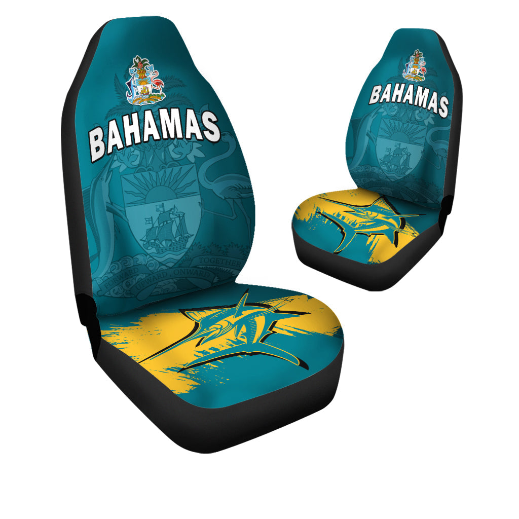 bahamas-car-seat-covers-blue-marlin-with-bahamian-coat-of-arms