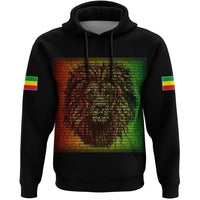 Ethiopia Hoodie Reggae And Rastafarian Quotes Black LT10 - Wonder Print Shop