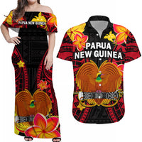 Personalised Papua New Guinea Matching Hawaiian Shirt And Dress PNG Bird Of Paradise Polynesian Pattern - Wonder Print Shop