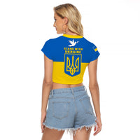 Ukraine Raglan Cropped T Shirt Stand With Ukrainian Simple Style - Wonder Print Shop