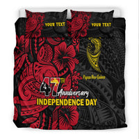 Custom Personalised Papua New Guinea 47th Independence Day Bird Of Paradise Bedding Set LT2 - Wonder Print Shop