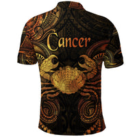 Cancer Zodiac Polynesian Polo Shirt Unique Style Gold LT8 - Wonder Print Shop