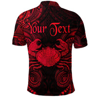 Custom Cancer Zodiac Polynesian Polo Shirt Unique Style Red LT8 - Wonder Print Shop