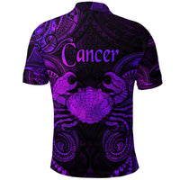 Cancer Zodiac Polynesian Polo Shirt Unique Style Purple LT8 - Wonder Print Shop