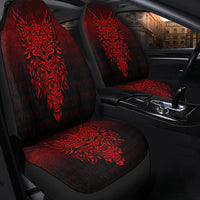 Viking Car Seat Covers Odin The Allfather Asgard God and Chief Of Aesir Red Version Car Seat Covers RLT12 - Wonder Print Shop