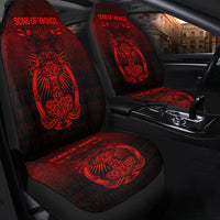 Viking Car Seat Covers Vikings Ravens Mjolnir Red Version Car Seat Covers RLT12 - Wonder Print Shop