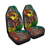 Australia Aboriginal Kangaroo Combine New Zealand Maori Kiwi Bird Car Seat Covers - LT2 - Wonder Print Shop