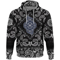 Viking Hoodie Celtic Dragon Tattoo and Symbol Of Force Dream Magic with Bandana Paisley Style RLT12 - Wonder Print Shop
