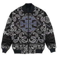 Viking Bomber Jacket Celtic Helm Of Awe Aegishjalmur with Bandana Paisley Style RLT12 - Wonder Print Shop