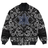 Viking Bomber Jacket Celtic Knot Tattoo Art and Helm Of Awe with Bandana Paisley Style RLT12 - Wonder Print Shop