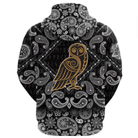 Viking Hoodie Celtic Owl with Bandana Paisley Style RLT12 - Wonder Print Shop