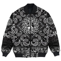 Viking Bomber Jacket Celtic Skull Warrior Dead Hero with Bandana Paisley Style RLT12 - Wonder Print Shop