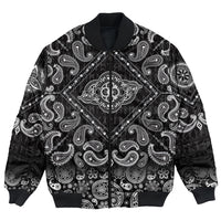 Viking Bomber Jacket Celtic Tattoo and Mystic Tribal Symbol with Bandana Paisley Style RLT12 - Wonder Print Shop