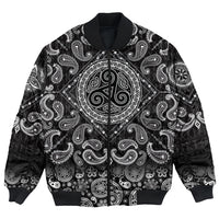 Viking Bomber Jacket Celtic The Triskele with Bandana Paisley Style RLT12 - Wonder Print Shop