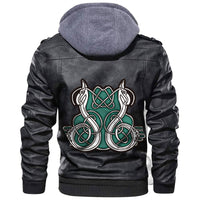 Viking Celtic Symbols Of Dogs Leather Jacket RLT12 - Wonder Print Shop